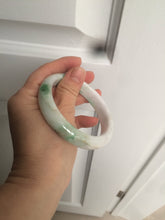 Load image into Gallery viewer, 60mm certified 100% natural type A green white jadeite jade bangle AY75-1734