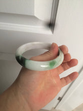 Load image into Gallery viewer, 60mm certified 100% natural type A green white jadeite jade bangle AY75-1734
