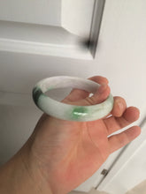 Load image into Gallery viewer, 60mm certified 100% natural type A green white jadeite jade bangle AY75-1734
