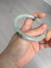 Load image into Gallery viewer, 54.2mm certified 100% natural type A certified light green with floating seaweed round cut jadeite jade bangle BM62-6610