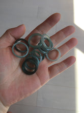 Load image into Gallery viewer, 15.9mm 5 1/4 100% natural type A icy watery green/blue icy watery Guatemala jadeite jade band ring group BP86