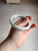 Load image into Gallery viewer, 58.7mm certified Type A 100% Natural purple white green with green floating flowers Jadeite Jade bangle BL126-1267