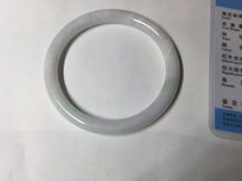 Load image into Gallery viewer, 55mm certified 100% natural white sunny green purple slim round cut jadeite jade bangle BL91-4675