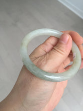 Load image into Gallery viewer, 53.3mm certified 100% natural Type A light green yellow with floating seaweed round cut jadeite jade bangle BM63-6612