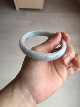 Load image into Gallery viewer, 58.7mm certified Type A 100% Natural purple white green with green floating flowers Jadeite Jade bangle BL126-1267