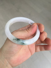 Load image into Gallery viewer, 55.5mm certified 100% natural type A icy watery green/purple jadeite jade bangle BN89-3521