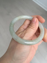 Load image into Gallery viewer, 53.3mm certified 100% natural Type A light green yellow with floating seaweed round cut jadeite jade bangle BM63-6612