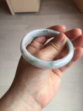 Load image into Gallery viewer, 58.7mm certified Type A 100% Natural purple white green with green floating flowers Jadeite Jade bangle BL126-1267