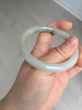 Load image into Gallery viewer, 53.3mm certified 100% natural Type A light green yellow with floating seaweed round cut jadeite jade bangle BM63-6612