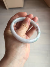 Load image into Gallery viewer, 58.7mm certified Type A 100% Natural purple white green with green floating flowers Jadeite Jade bangle BL126-1267