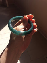 Load image into Gallery viewer, 58.9mm Certified Type A 100% Natural dark green/blue/gray/black Guatemala Jadeite bangle PJ134-1481