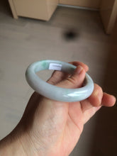 Load image into Gallery viewer, 56.2mm certified Type A 100% Natural green/purple/white Jadeite Jade bangle AY74-5914