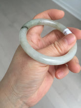 Load image into Gallery viewer, 53.3mm certified 100% natural Type A light green yellow with floating seaweed round cut jadeite jade bangle BM63-6612