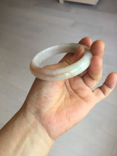 Load image into Gallery viewer, 55mm Certified Type A 100% Natural light green white red Jadeite bangle PB197-6665