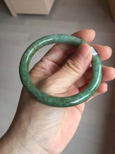 Load image into Gallery viewer, 55.5mm certified 100% natural Type A sunny green, oily dark green gray brown black Mountain After Rain(空山如洗) round cut jadeite jade bangle AZ174-1026