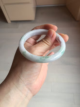 Load image into Gallery viewer, 54.8mm Certified Type A 100% Natural green/white/purple with green floating flowers Jadeite Jade bangle BL124-1273