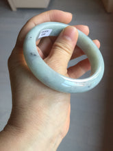 Load image into Gallery viewer, 57.4mm certified Type A 100% Natural light green/purple/black Jadeite Jade bangle BM103-5268