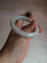Load image into Gallery viewer, 52.5 mm Certified Type A 100% Natural sunny green/white Jadeite jade bangle m97-5059