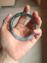 Load image into Gallery viewer, 55.3mm Certified Type A 100% Natural dark green/purple/gray round cut Jadeite bangle AA128-6937