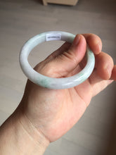 Load image into Gallery viewer, 54.8mm Certified Type A 100% Natural green/white/purple with green floating flowers Jadeite Jade bangle BL124-1273