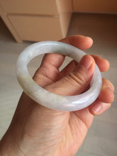 Load image into Gallery viewer, 55mm certified 100% natural type A white/green/black/purple jadeite jade bangle AU42-8152