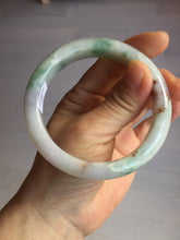 Load image into Gallery viewer, 57.6mm certificated Type A 100% Natural light green/red/purple/brown (FU LU SHOU) Jadeite Jade bangle Y164-7289