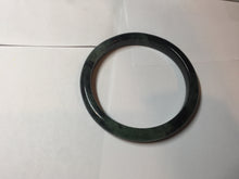Load image into Gallery viewer, AllaboutjadeCanada.com only 61.8mm type A 100% Natural dark green black MoCui(墨翠) Jadeite bangle PC195