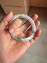Load image into Gallery viewer, 55mm certified 100% natural type A white/green/black/purple jadeite jade bangle AU42-8152