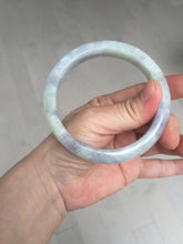 Load image into Gallery viewer, 61.5mm Certified Type A 100% Natural white/light purple/green Jadeite Jade bangle BF108-1925