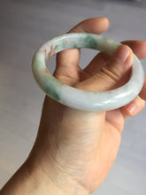 Load image into Gallery viewer, 57.6mm certificated Type A 100% Natural light green/red/purple/brown (FU LU SHOU) Jadeite Jade bangle Y164-7289