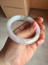 Load image into Gallery viewer, 55mm certified 100% natural type A white/green/black/purple jadeite jade bangle AU42-8152