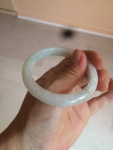 Load image into Gallery viewer, 52.5 mm Certified Type A 100% Natural sunny green/white Jadeite jade bangle m97-5059