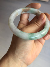 Load image into Gallery viewer, 57.6mm certificated Type A 100% Natural light green/red/purple/brown (FU LU SHOU) Jadeite Jade bangle Y164-7289