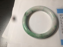 Load image into Gallery viewer, 60.5mm Certified Type A 100% Natural sunny green/white/brown Jadeite Jade bangle A109-5414