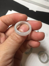 Load image into Gallery viewer, 100% natural type A icy watery green/white/yellow/purple jadeite jade band ring group R111