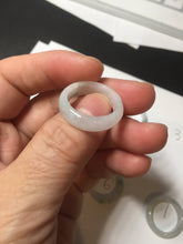 Load image into Gallery viewer, 100% natural type A icy watery green/white/yellow/purple jadeite jade band ring group R111