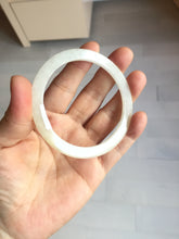 Load image into Gallery viewer, 56mm certified 100% natural type A light yellow brown sugar flat jadeite jade bangle PA169-6634