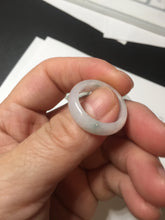 Load image into Gallery viewer, 100% natural type A icy watery green/white/yellow/purple jadeite jade band ring group R111