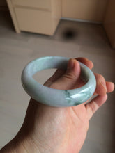 Load image into Gallery viewer, 56.2mm certified Type A 100% Natural green/purple chubby Jadeite Jade bangle AY73-5917