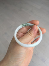 Load image into Gallery viewer, 50.2mm Certified Type A 100% Natural white with floating flowers/purple Jadeite Jade bangle BL92-4677