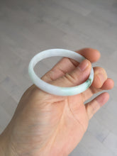 Load image into Gallery viewer, 50.2mm Certified Type A 100% Natural white with floating flowers/purple Jadeite Jade bangle BL92-4677