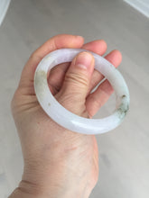 Load image into Gallery viewer, 55mm certified 100% natural type A white/green/black/purple jadeite jade bangle AU42-8152