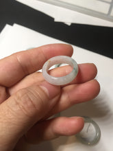 Load image into Gallery viewer, 100% natural type A icy watery green/white/yellow/purple jadeite jade band ring group R111