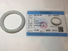 Load image into Gallery viewer, 56.5mm Certified Type A 100% Natural light green/purple/white round cut Jadeite bangle PD104-4907