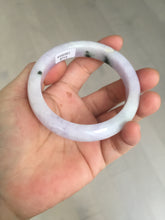 Load image into Gallery viewer, 55.5mm certified 100% natural type A sunny green/purple jadeite jade bangle BN88-8714