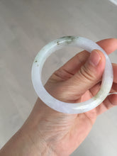 Load image into Gallery viewer, 55mm certified 100% natural type A white/green/black/purple jadeite jade bangle AU42-8152
