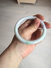 Load image into Gallery viewer, 58.5mm certified 100% natural type A light green/white/purple round cut jadeite jade bangle PC33-2675