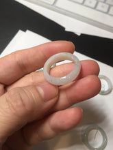 Load image into Gallery viewer, 100% natural type A icy watery green/white/yellow/purple jadeite jade band ring group R111