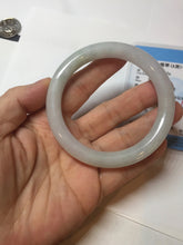 Load image into Gallery viewer, 56.5mm Certified Type A 100% Natural light green/purple/white round cut Jadeite bangle PD104-4907