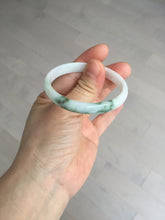 Load image into Gallery viewer, 50.2mm Certified Type A 100% Natural white with floating flowers/purple Jadeite Jade bangle BL92-4677